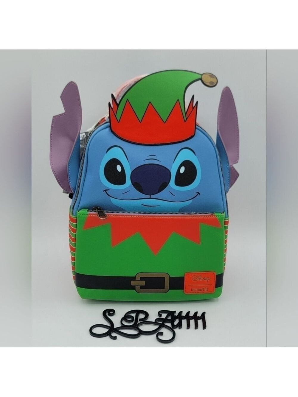 Disney Stitch Loungefly Lilo & Stitch Backpack Christmas Elf NEW #1616